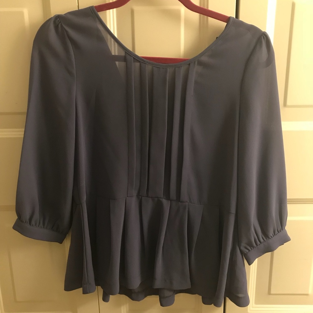 Sheer Peplum Top